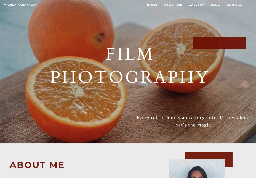 film photography web design